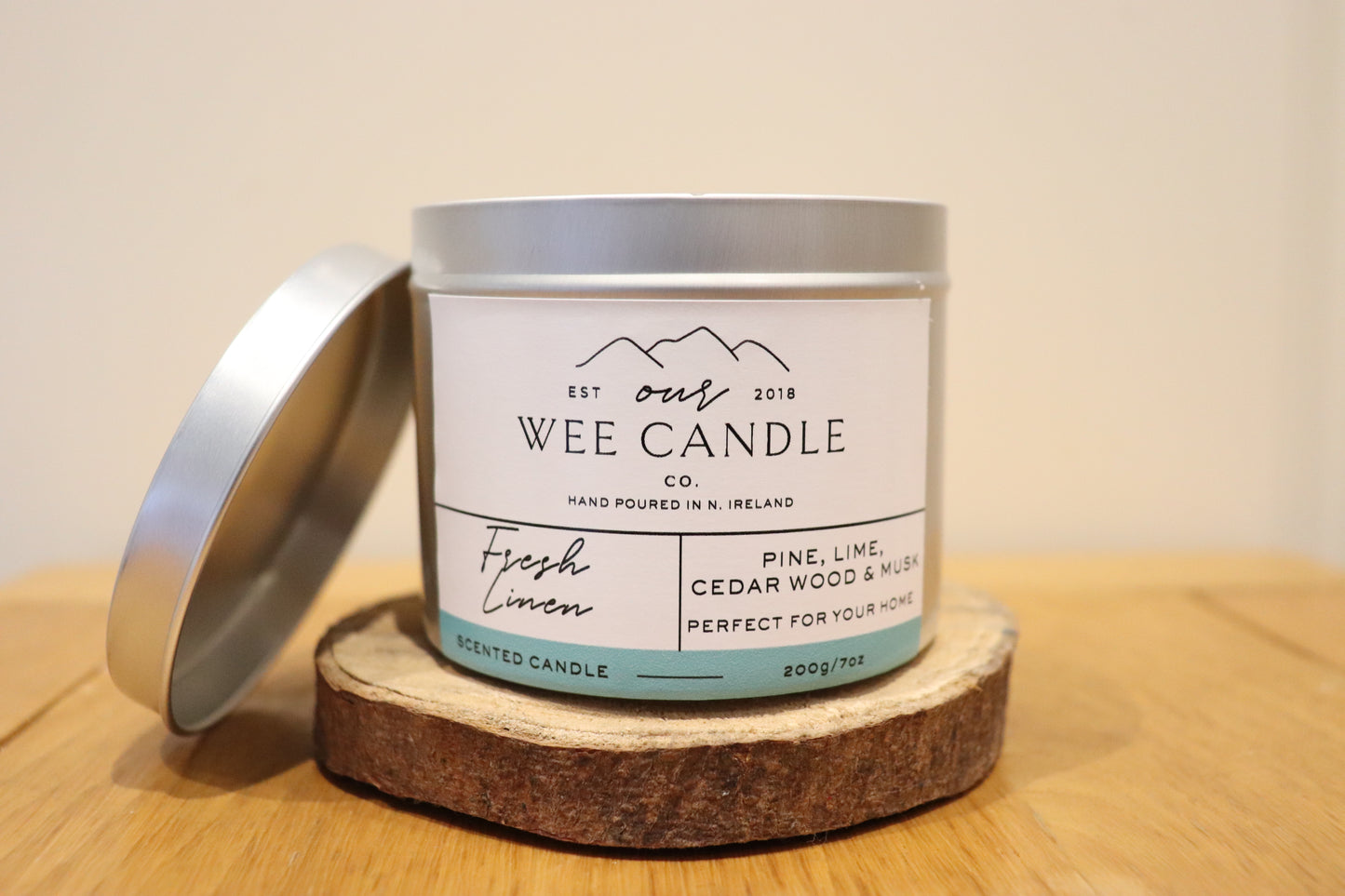 Fresh Linen Natural Soy Wax Scented Candle