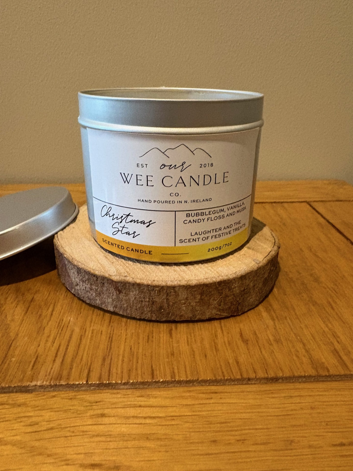 Christmas Star Natural Soy Wax Scented Candle